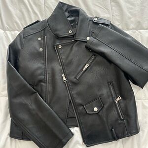 Black Faux Leather Jacket